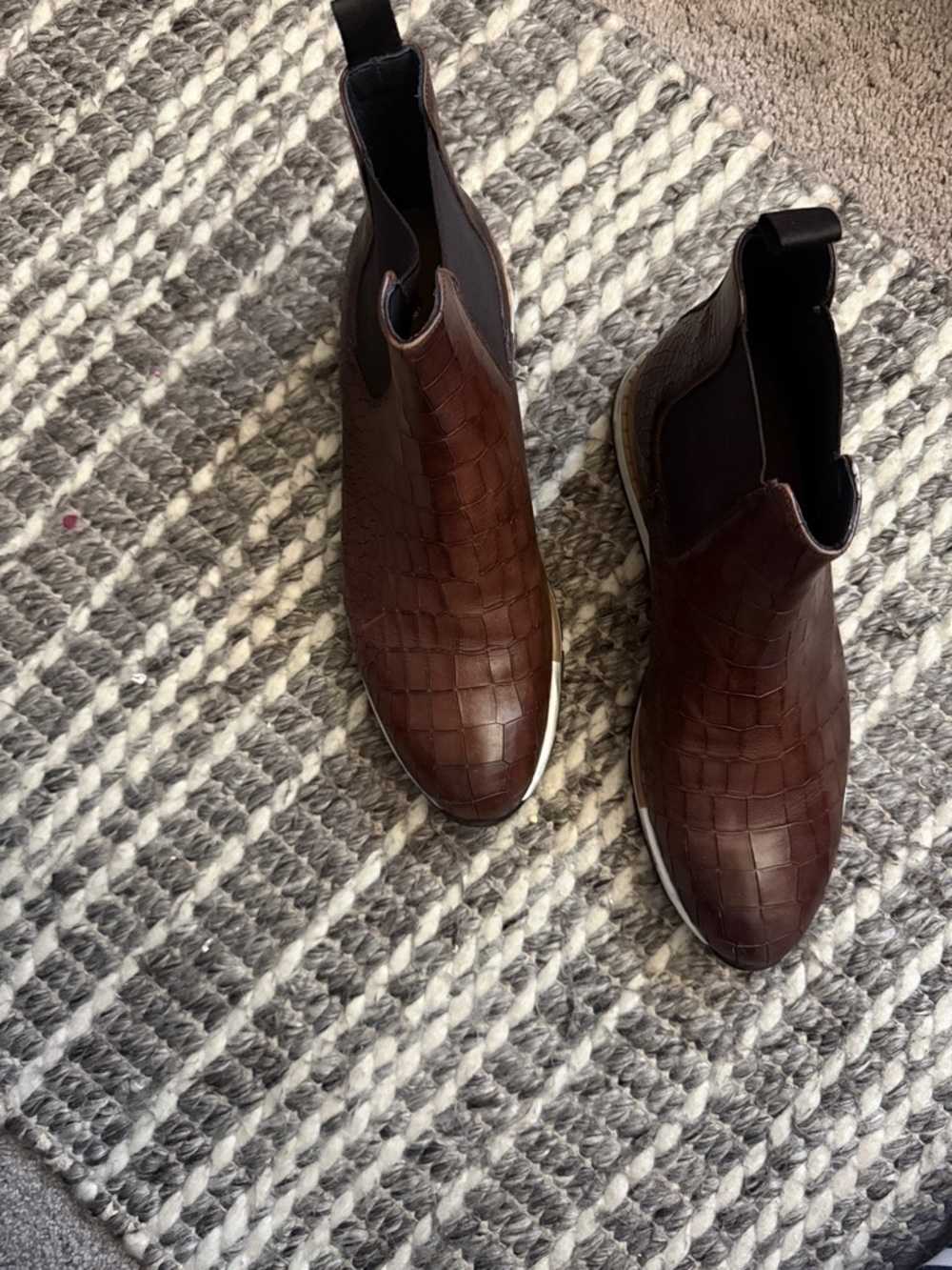 Angelo Pattotta Made Italian Crocodile Print Boot
